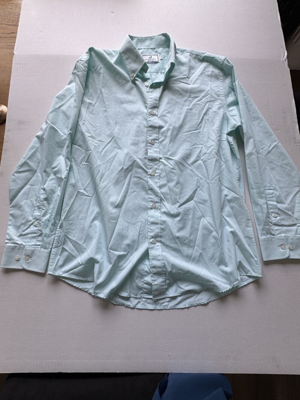 Men's Properly Tied Button Down Long Sleeve Shirt Mint Green Size L
